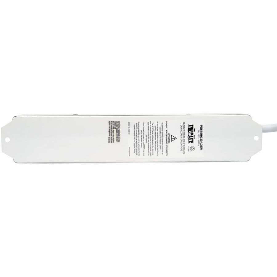 Eaton Tripp Lite Series PS607HG20AOEM Medical-Grade Power Strip with 6 Hospital-Grade Outlets and Locking Safety Covers