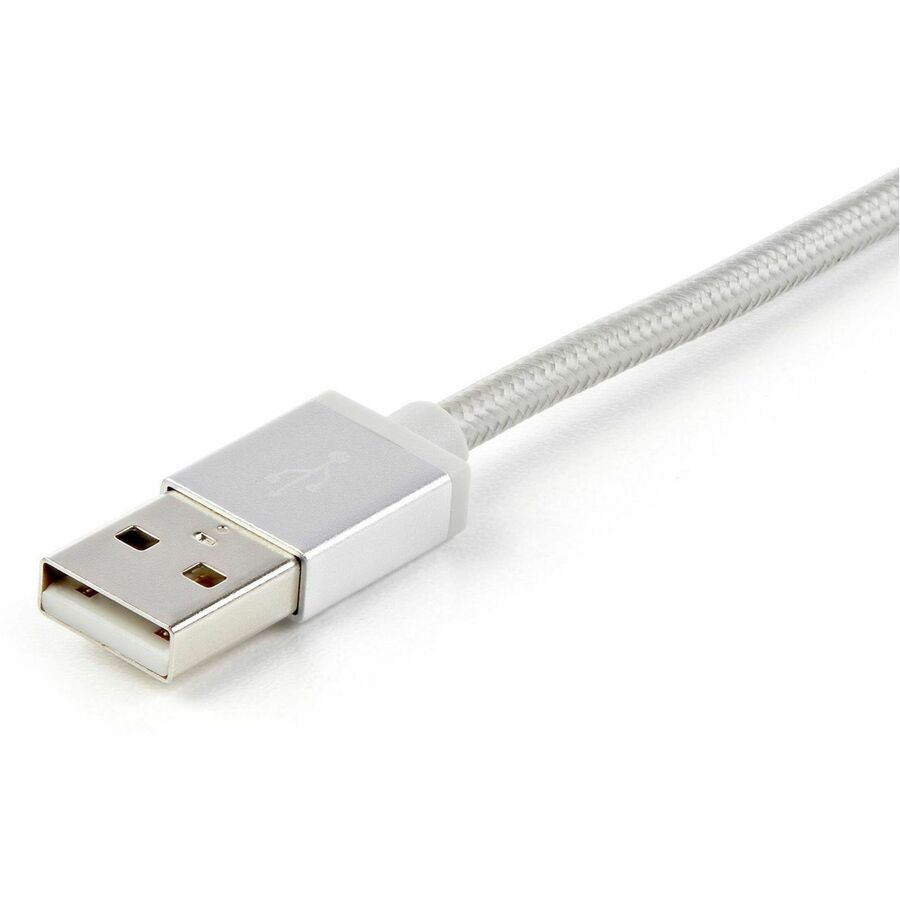StarTech.com 1m USB Multi Charger Cable - Braided Nylon, MFi Certified, USB 2.0, 3-in-1 Micro USB, USB-C, Lightning