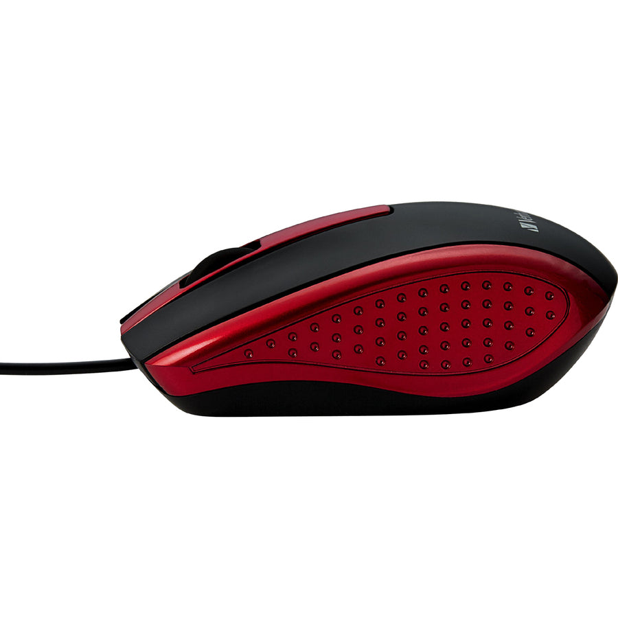 Verbatim America, LLC Corded Notebook Optical Mouse - Red (Part #99742)