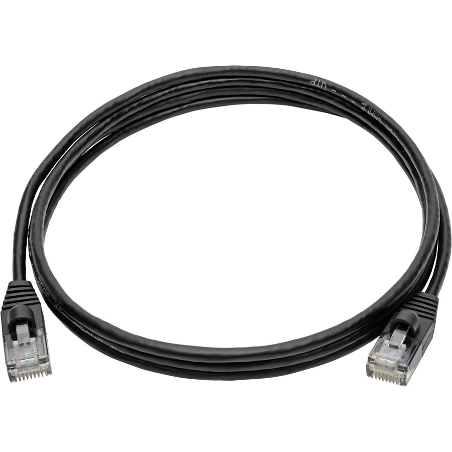 Eaton Tripp Lite Series Cat6a 10G Snagless Slim UTP Ethernet Cable (RJ45 M/M), 5 ft, Black