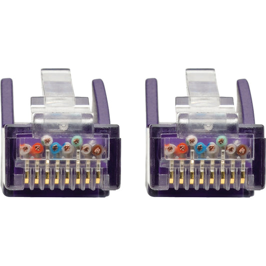Eaton Tripp Lite Series Cat6 Gigabit Snagless Molded Ethernet Patch Cable, 50 ft, Purple