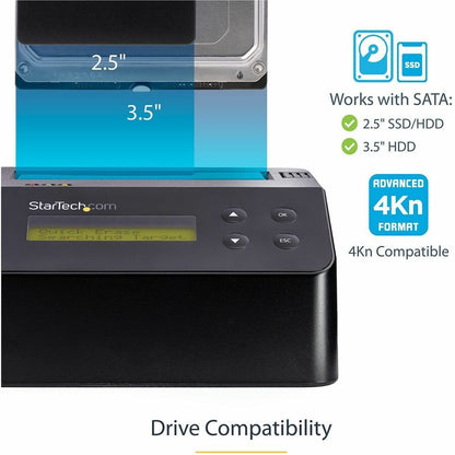 StarTech.com SDOCK1EU3P2 Hard Drive Eraser and Dock for 2.5"/3.5" SATA Drives with Secure Erase and USB 3.0 Support