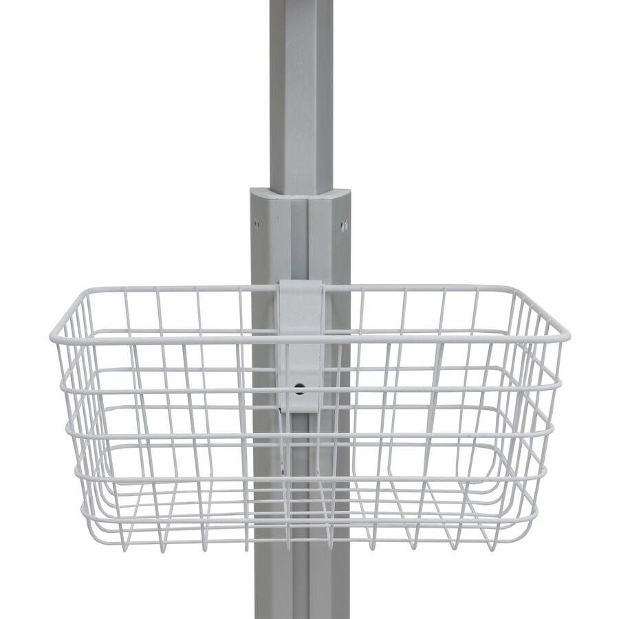 Ergotron SV Wire Basket, Small – White Accessory for Patient eTable and StyleView Carts