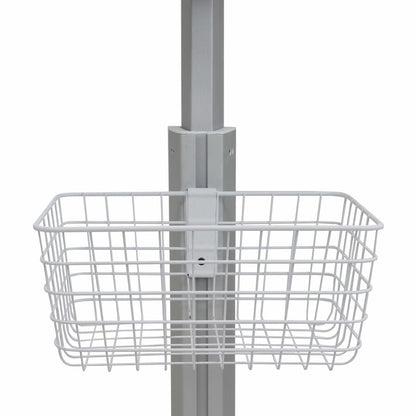 Ergotron SV Wire Basket, Small – White Accessory for Patient eTable and StyleView Carts
