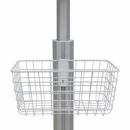 Ergotron SV Wire Basket, Small – White Accessory for Patient eTable and StyleView Carts