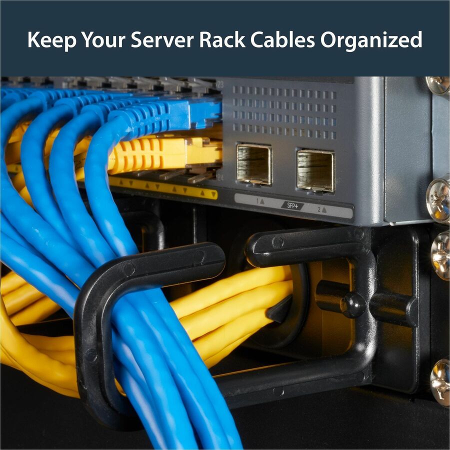 StarTech.com 1U Server Rack Cable Management Panel CABLMANAGERH for Efficient Cable Organization
