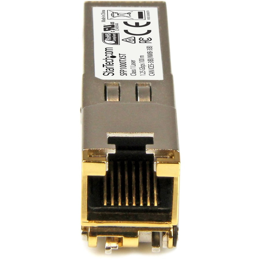 StarTech.com MSA Uncoded SFP Module SFP1000TXST - 1GbE Copper SFP Transceiver for Reliable Gigabit Ethernet over Twisted Pair Cable