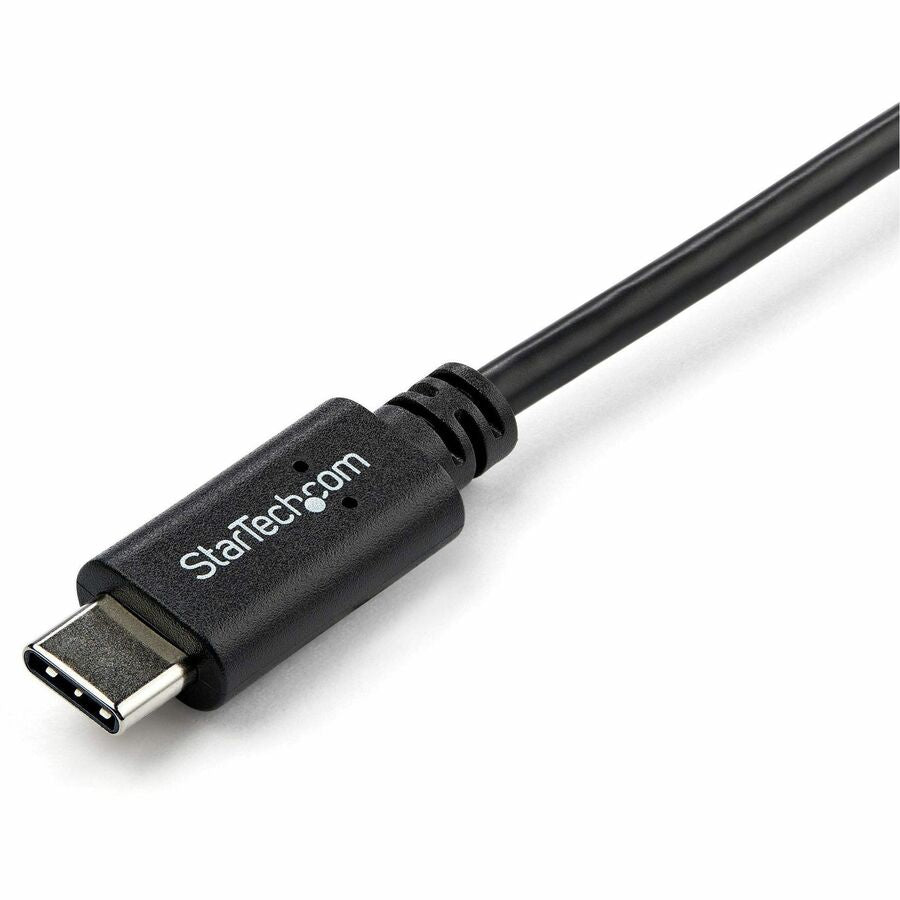 StarTech.com 1m (3 ft) Right-Angle USB-C Cable – USB 2.0 Male to Male, 90-Degree Connector, Compatible with Thunderbolt 3 Devices