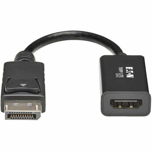 Eaton Tripp Lite Series DisplayPort to HDMI 2.0 Adapter – Latching Connector, 4K at 60Hz, 6-inch Black