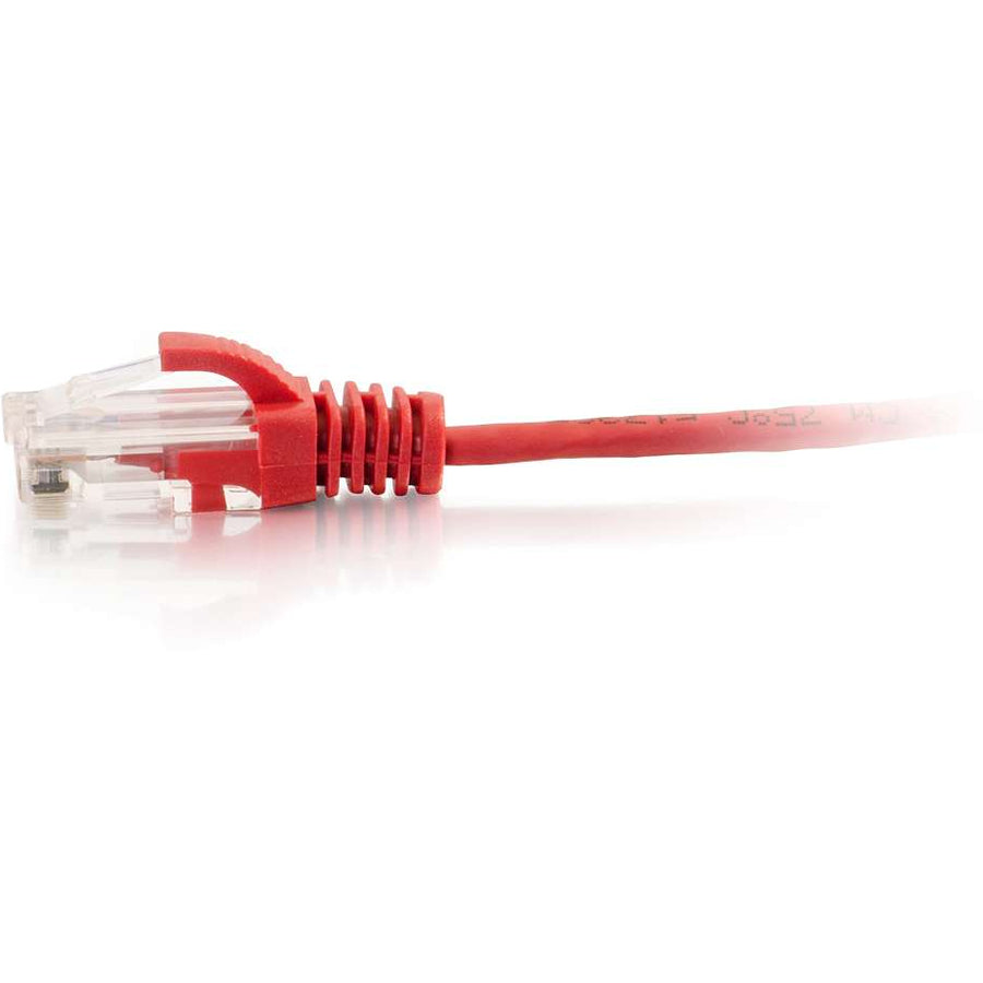 C2G 7ft Cat6 Snagless Unshielded (UTP) Slim Ethernet Cable - Red
