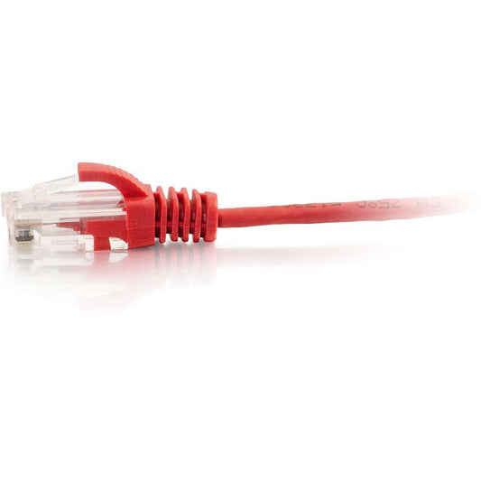 C2G 7ft Cat6 Snagless Unshielded (UTP) Slim Ethernet Cable - Red
