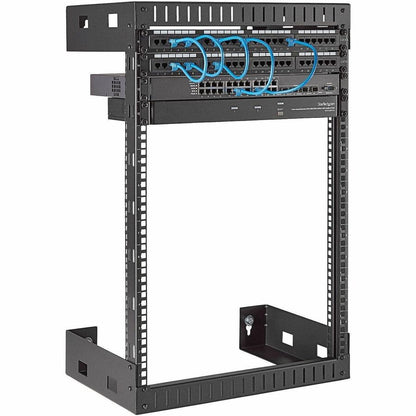 StarTech.com 15U Wall-Mount Open Frame Server Rack - 12 inch Depth, Black