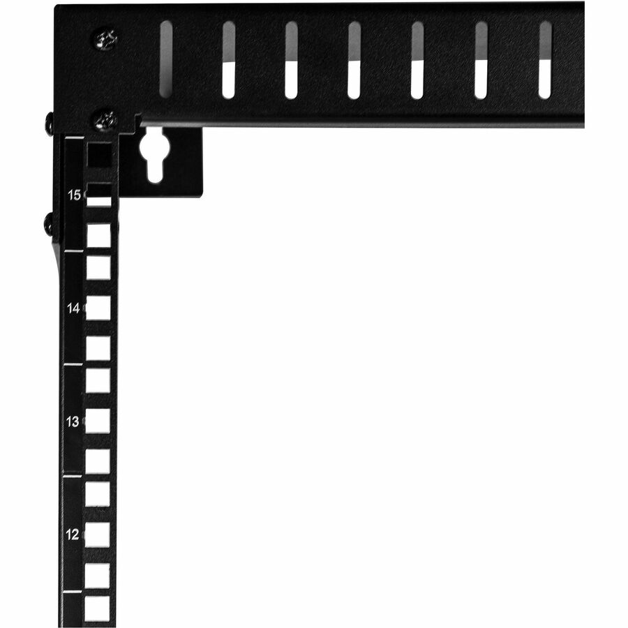 StarTech.com 15U Wall-Mount Open Frame Server Rack - 12 inch Depth, Black