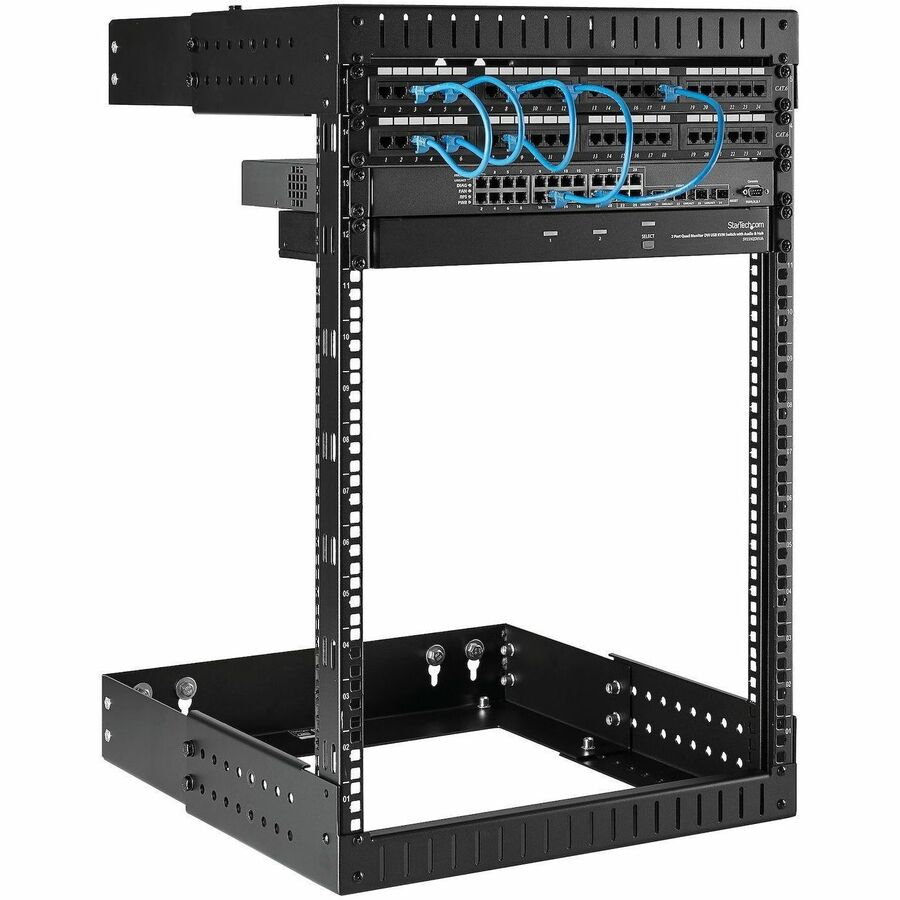 StarTech.com 15U Wall Mount Open Frame Server Rack with Adjustable Depth – 19" Data Equipment Rack