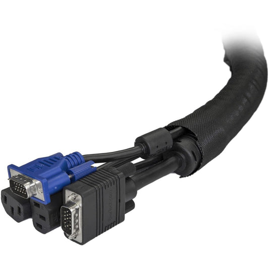 StarTech.com 6.5 ft Cable Management Sleeve - Flexible, Expandable Polyester Cable Organizer