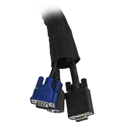 StarTech.com 6.5 ft Cable Management Sleeve - Flexible, Expandable Polyester Cable Organizer