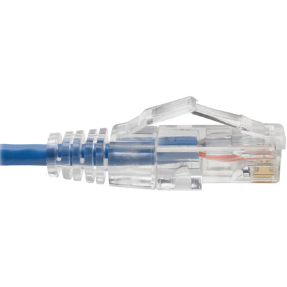 Eaton Tripp Lite Series Cat6 Gigabit Snagless Slim UTP Ethernet Cable (RJ45 M/M), Blue, 6-inch