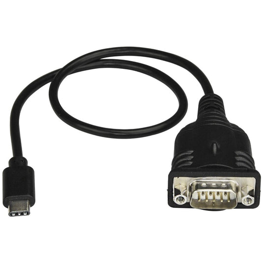 StarTech.com USB C to Serial Adapter Cable 16" (40cm) - USB Type-C to RS-232 (DB9) Converter for Windows, Mac, Linux