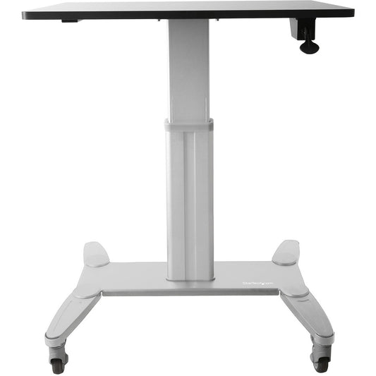 StarTech.com Mobile Standing Desk STSCART – Adjustable Height Portable Sit-Stand Workstation on Wheels