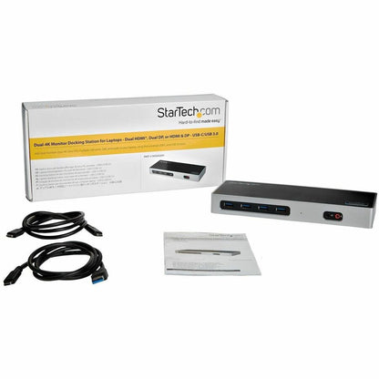 StarTech.com DK30A2DH Dual 4K Docking Station with 6 USB 3.0 Ports for Mac and Windows Laptops