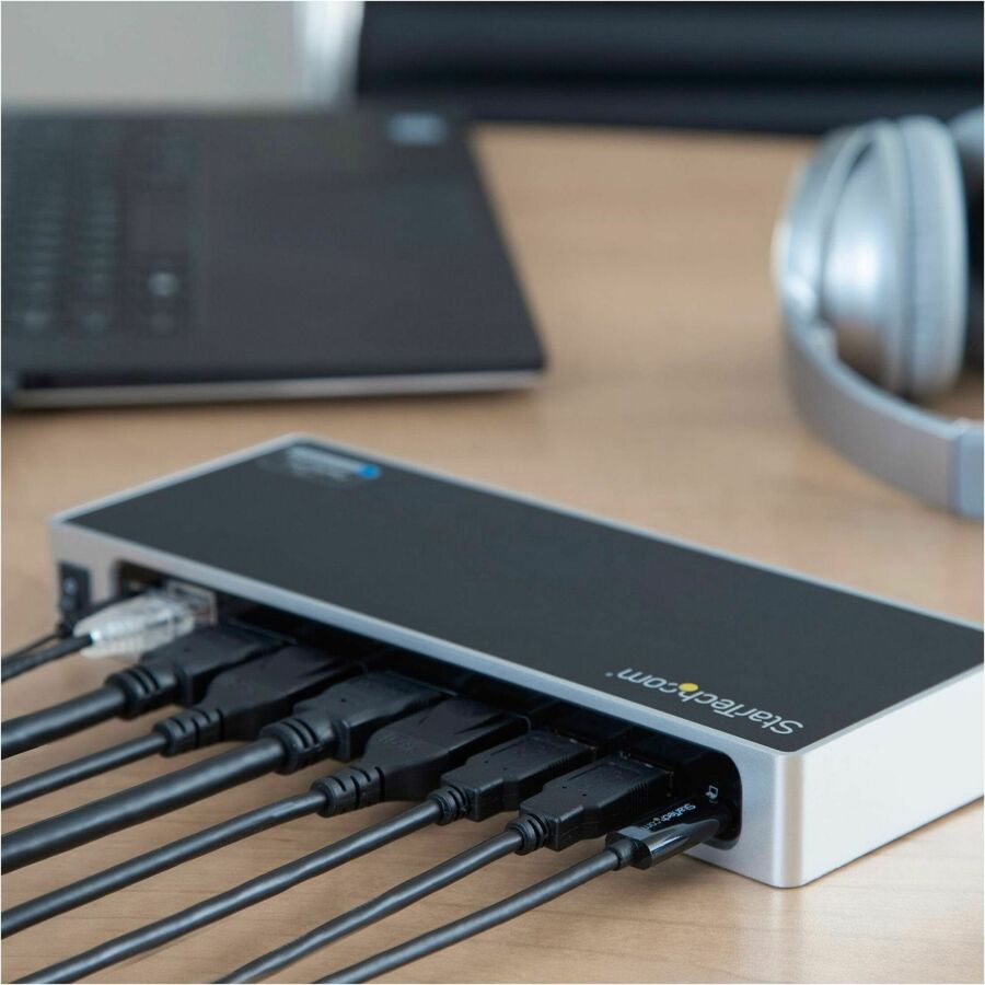 StarTech.com DK30A2DH Dual 4K Docking Station with 6 USB 3.0 Ports for Mac and Windows Laptops