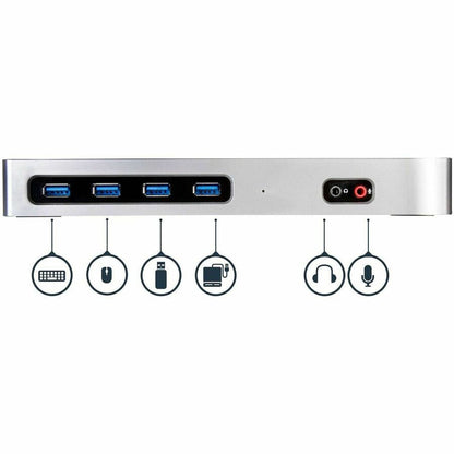 StarTech.com DK30A2DH Dual 4K Docking Station with 6 USB 3.0 Ports for Mac and Windows Laptops