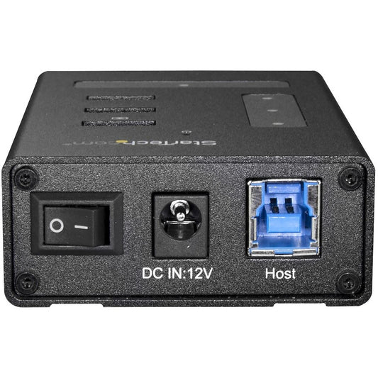 StarTech.com 4-Port USB 3.0 Hub with USB-C & USB-A - Mountable Metal Design, 5Gbps SuperSpeed Transfer