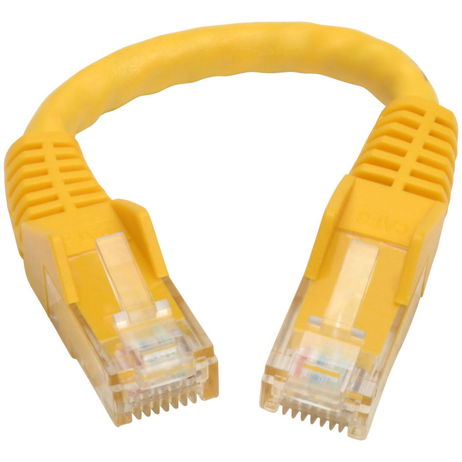 Eaton Tripp Lite Series Cat6 Gigabit Ethernet Patch Cable (N201-06N-YW), 6-inch Yellow, Snagless Molded UTP for High-Speed Data Transfer