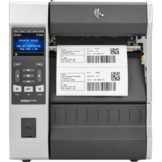 Zebra ZT620 Industrial Direct Thermal and Thermal Transfer Printer for High-Volume Labeling