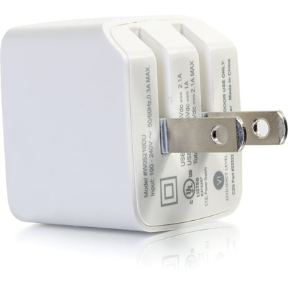 C2G 2-Port USB Wall Charger - AC to USB Adapter with 5V 2.1A Output