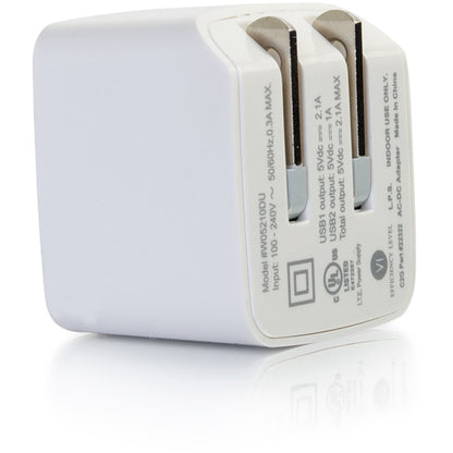 C2G 2-Port USB Wall Charger - AC to USB Adapter with 5V 2.1A Output