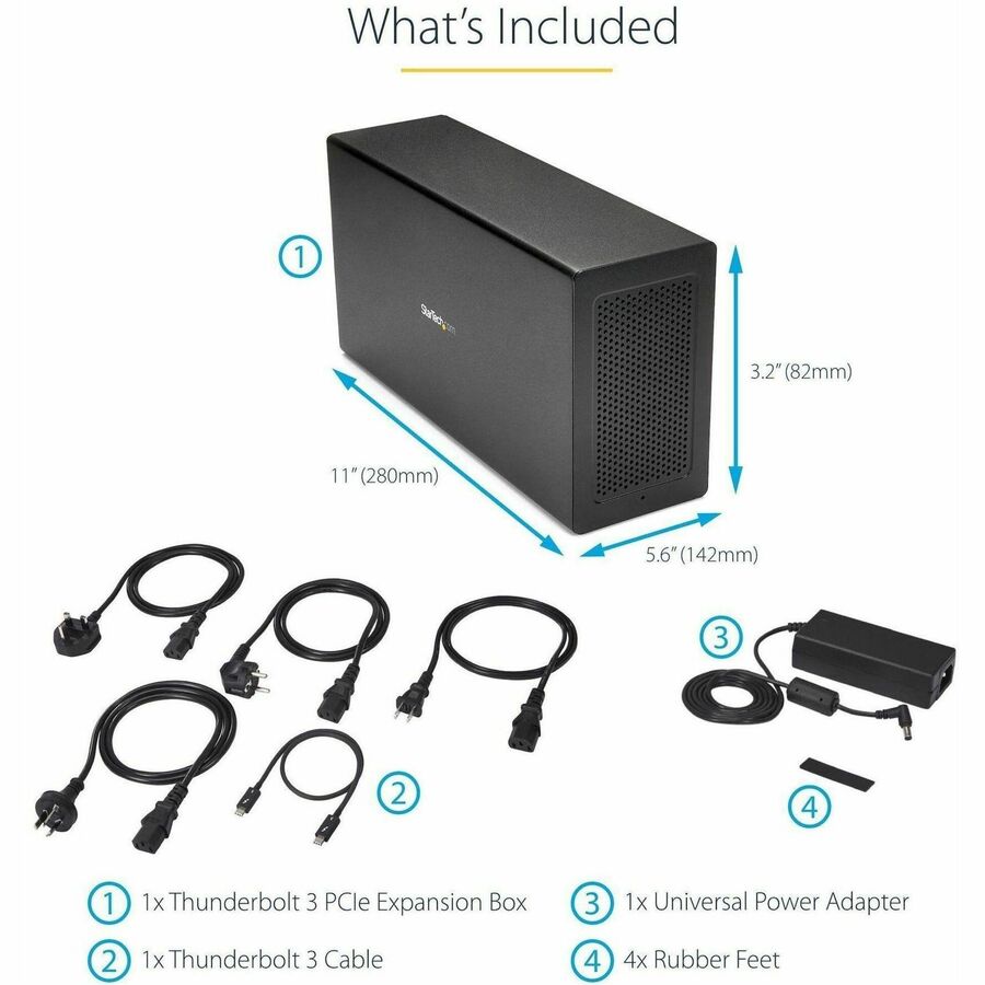 StarTech.com Thunderbolt 3 PCIe Expansion Chassis with DisplayPort - PCIe x16