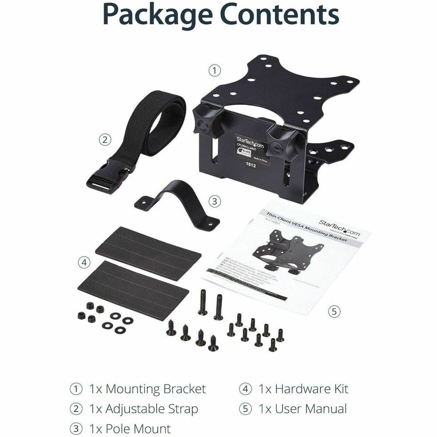 StarTech.com Thin Client Mount - VESA Mounting Bracket for Mini PCs and Docking Stations