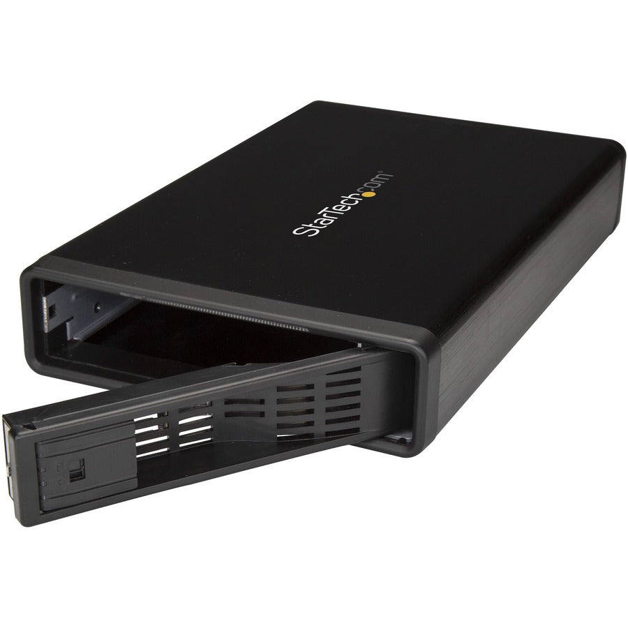 StarTech.com 3.5-inch SATA Hard Drive Enclosure with eSATA and USB 3.0 - Trayless External Drive Case