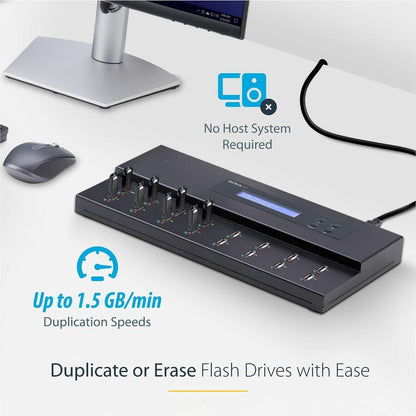StarTech.com 1:15 Standalone USB Duplicator and Eraser - USB Flash Drive Copier and Sanitizer