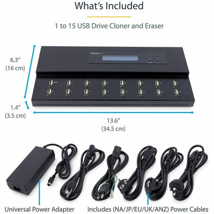 StarTech.com 1:15 Standalone USB Duplicator and Eraser - USB Flash Drive Copier and Sanitizer