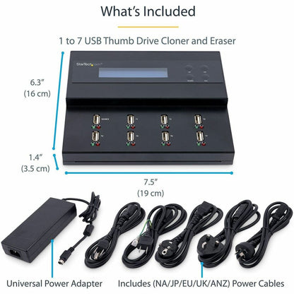 StarTech.com 1:7 Standalone USB Duplicator and Eraser for Flash Drives