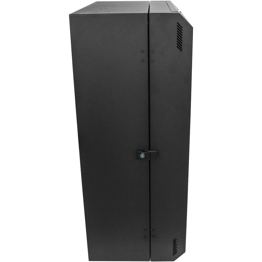 StarTech.com 8U Vertical Wall Mount Server Cabinet – 30-inch Depth, Locking Steel Enclosure