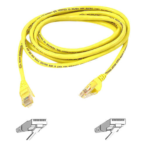 Belkin Cat5e Network Cable - 15 ft Yellow RJ-45 Male to Male