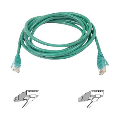 Belkin 3 ft Cat6 Snagless Patch Cable Green - High-Speed Ethernet for VoIP, Video, and Data Transfers