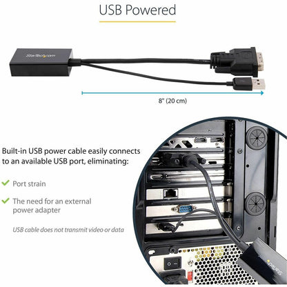 StarTech.com DVI to DisplayPort Adapter with USB Power - DVI-D to DP Video Converter - 1920 x 1200 Resolution