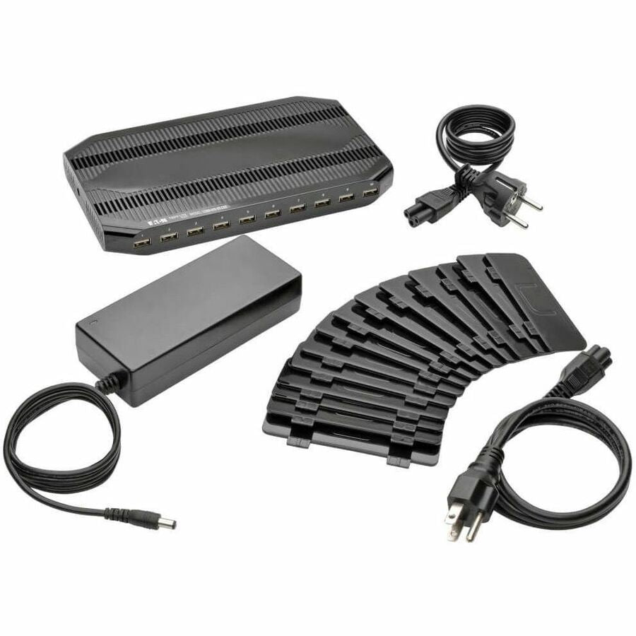 Eaton Tripp Lite Series U280-010-ST-CEE 10-Port USB Charging Station with Adjustable Storage