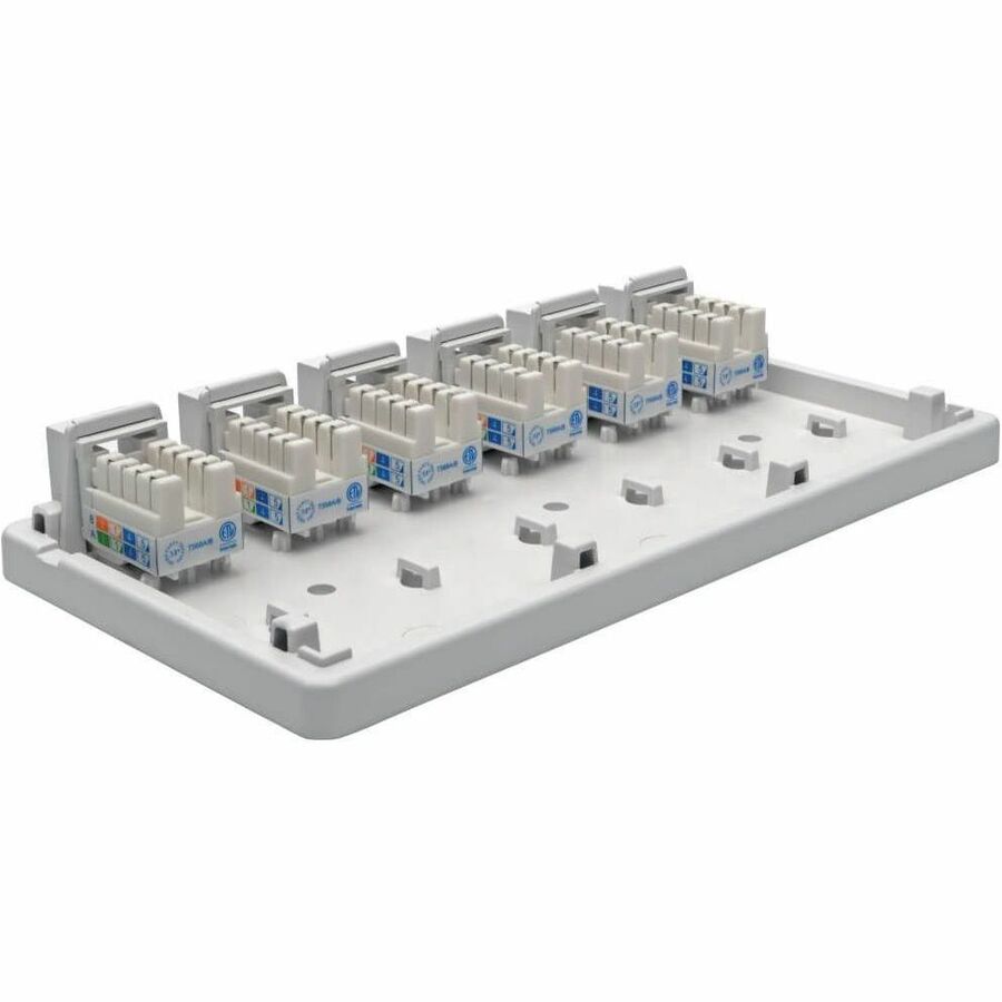 Eaton Tripp Lite Series N236-006-WH Pre-Configured Unshielded Cat6 6-Port Surface-Mount Box