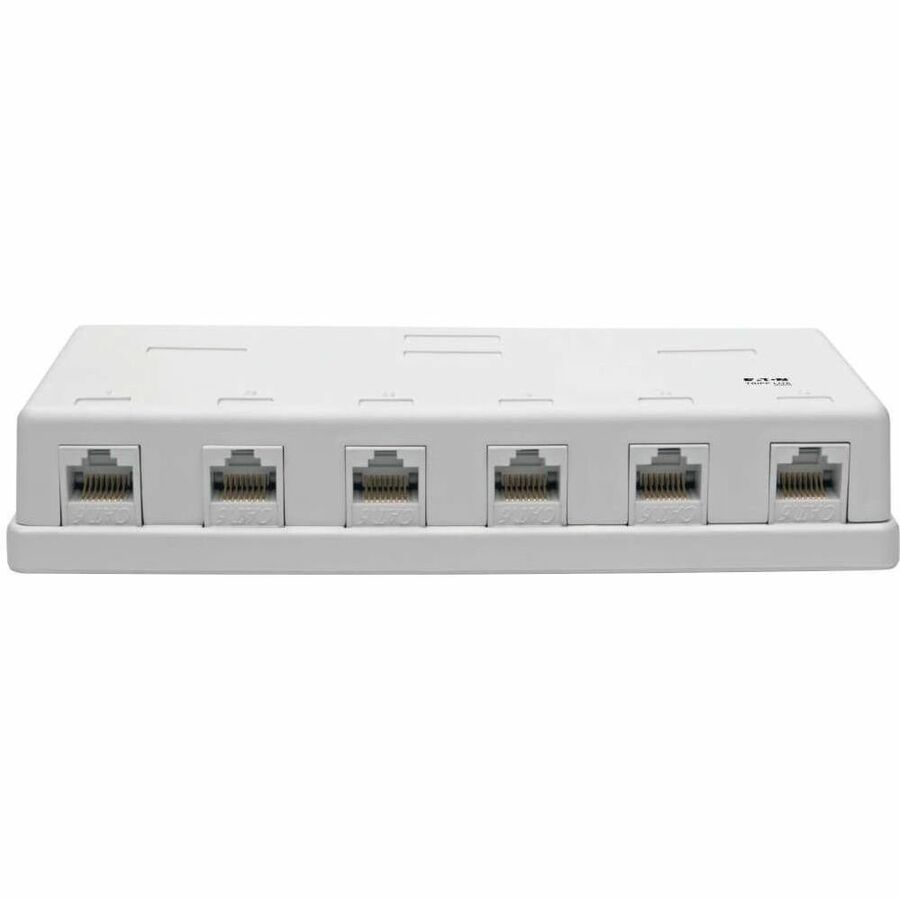 Eaton Tripp Lite Series N236-006-WH Pre-Configured Unshielded Cat6 6-Port Surface-Mount Box