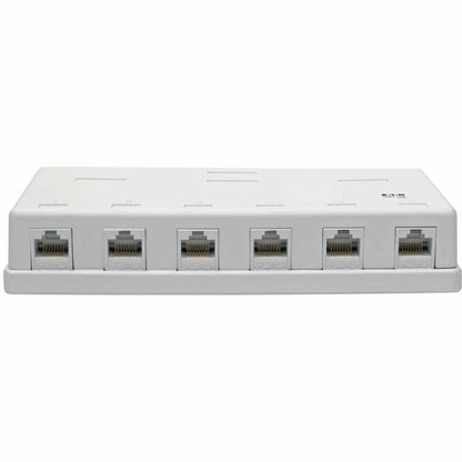 Eaton Tripp Lite Series N236-006-WH Pre-Configured Unshielded Cat6 6-Port Surface-Mount Box