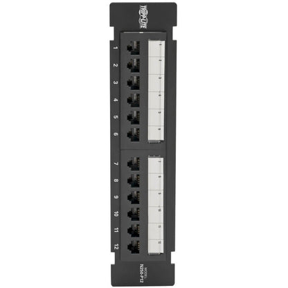 Eaton Tripp Lite Series 12-Port Cat6 Wall-Mount Patch Panel - PoE+ Compatible, TAA Compliant