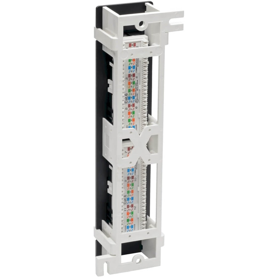 Eaton Tripp Lite Series 12-Port Cat6 Wall-Mount Patch Panel - PoE+ Compatible, TAA Compliant