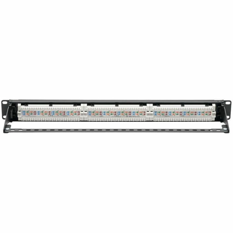 Eaton Tripp Lite Series 24-Port Cat6 Patch Panel - PoE+ and TAA Compliant, 1U Rack-Mount, Black