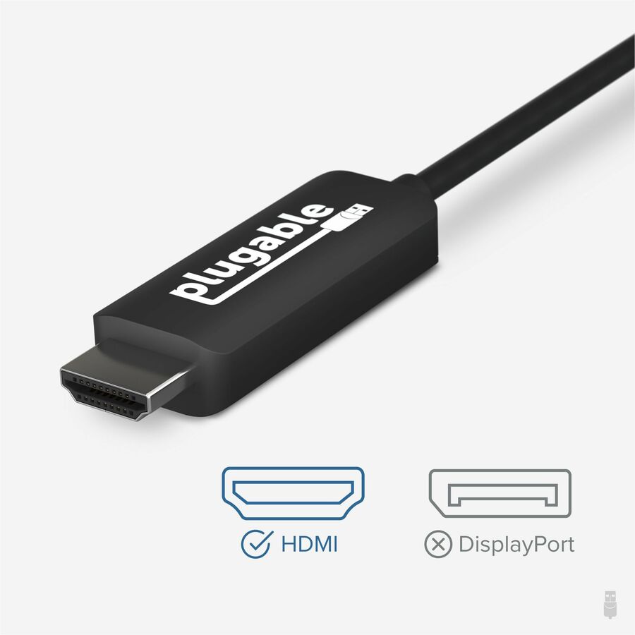Plugable USB C to HDMI Adapter Cable - Connect USB-C or Thunderbolt 3 Laptops to 4K HDMI Displays