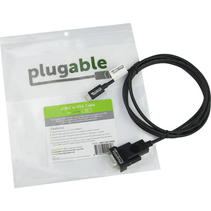Plugable USB-C to VGA Adapter Cable – Connect Your USB-C or Thunderbolt 3 Laptop to 1080p VGA Displays